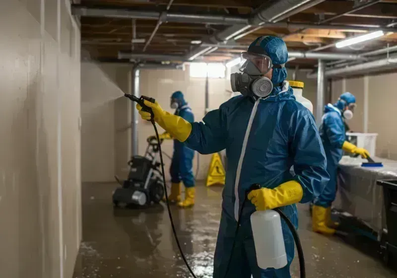 Basement Sanitization and Antimicrobial Treatment process in MacArthur, WV