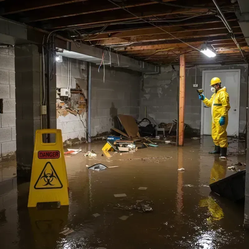 Flooded Basement Electrical Hazard in MacArthur, WV Property